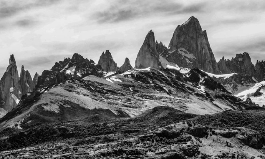 black and white landscape statement art